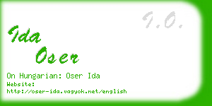 ida oser business card